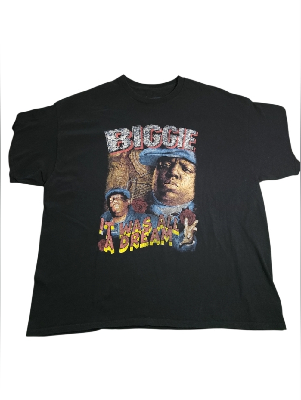 Black Graphic Short Sleeve Tee - "It Was All A Dream"